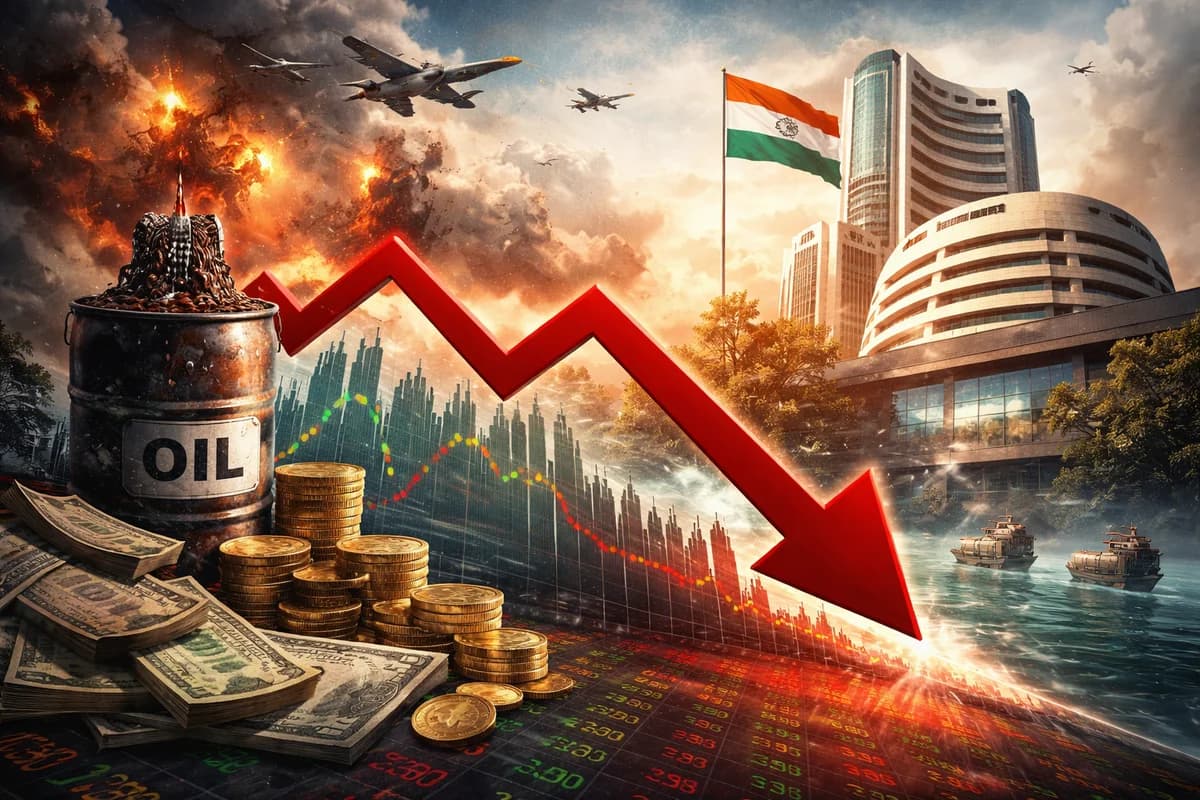 Sensex Drops 900 Points at Open; Nifty Slips Below 22,550, Bank Stocks Drag