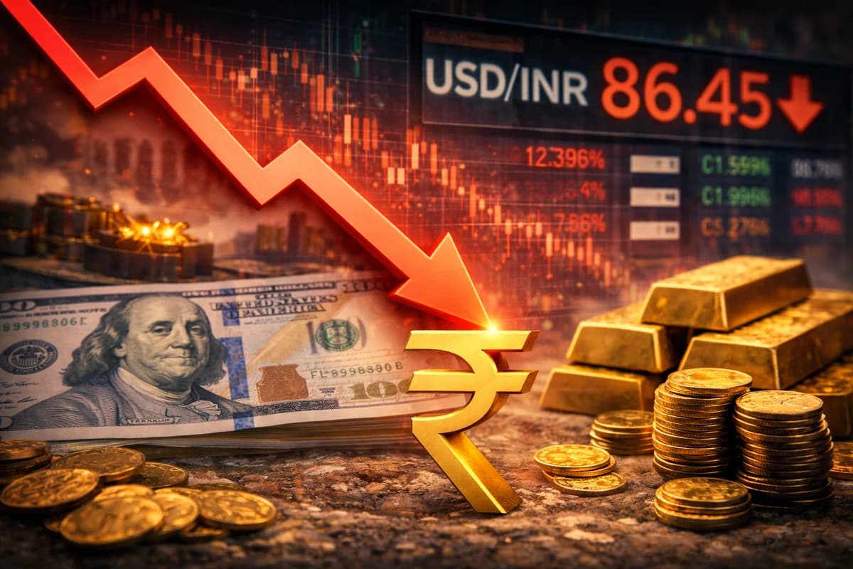 Rupee - financial news illustration