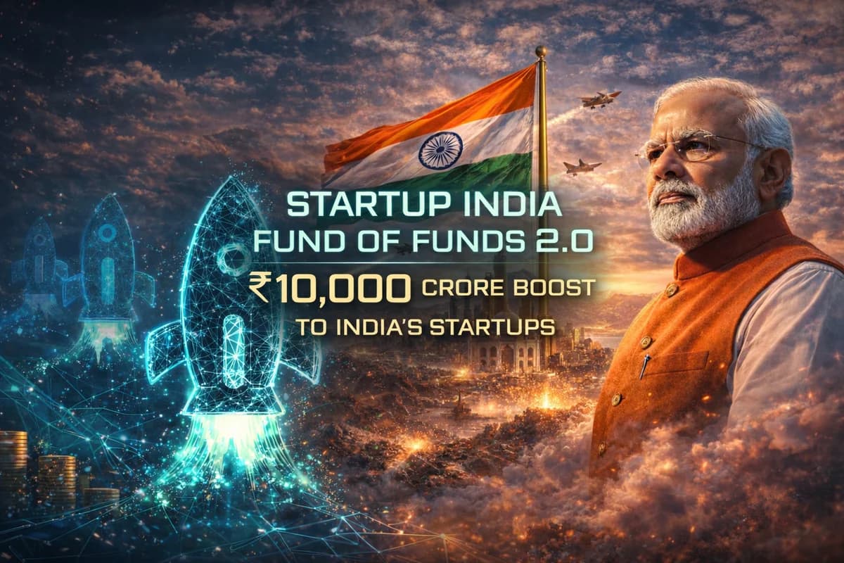 India Launches ₹10,000 Cr Startup Fund of Funds 2.0 to Boost Innovation