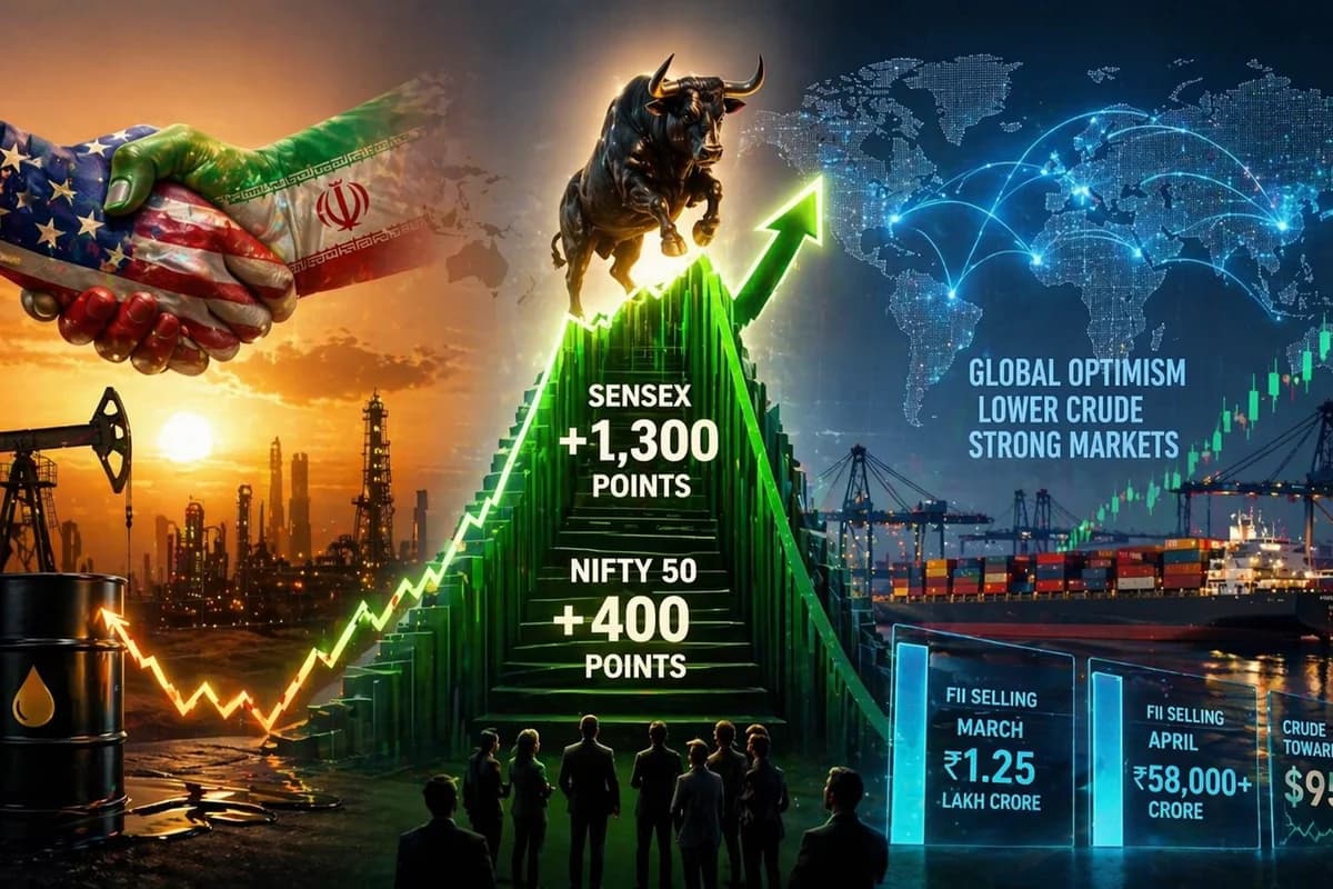 Sensex Gains 1,300 Pts in 3 Sessions: Can US-IRAN Peace Talks Push It to 85K?