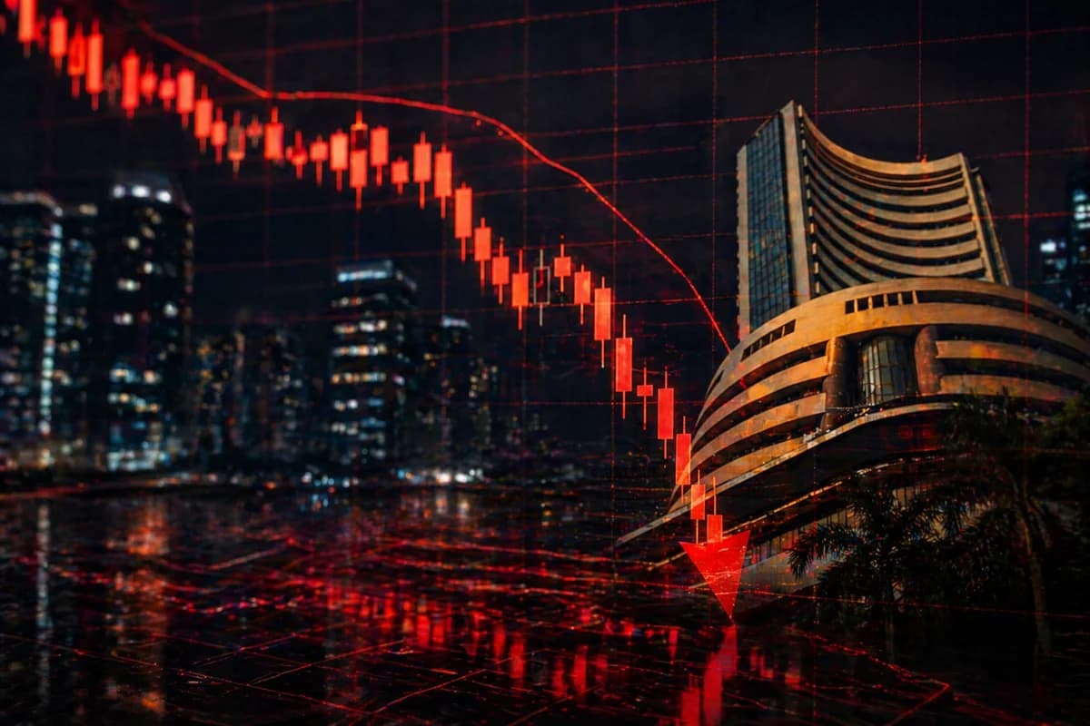 Why Is the Stock Market Falling Today? Sensex Crashes 700 Points as Rupee Hits Record Low Amid Middle East Tensions