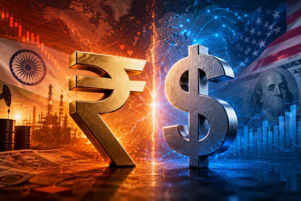 INR/USD - financial news illustration