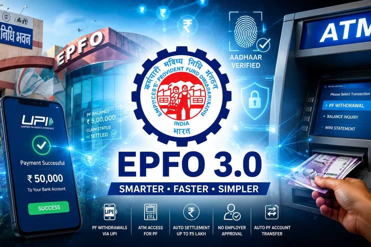 EPFO 3.0 Explained: PF Withdrawals via UPI & ATM Soon, ₹5 Lakh Auto Settlement, No Employer Approval