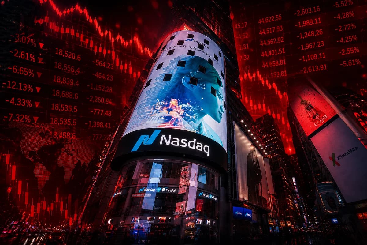 Nasdaq Plunges 4%, Chip Stocks Crash as AI Rally Faces Biggest Selloff Since 2025
