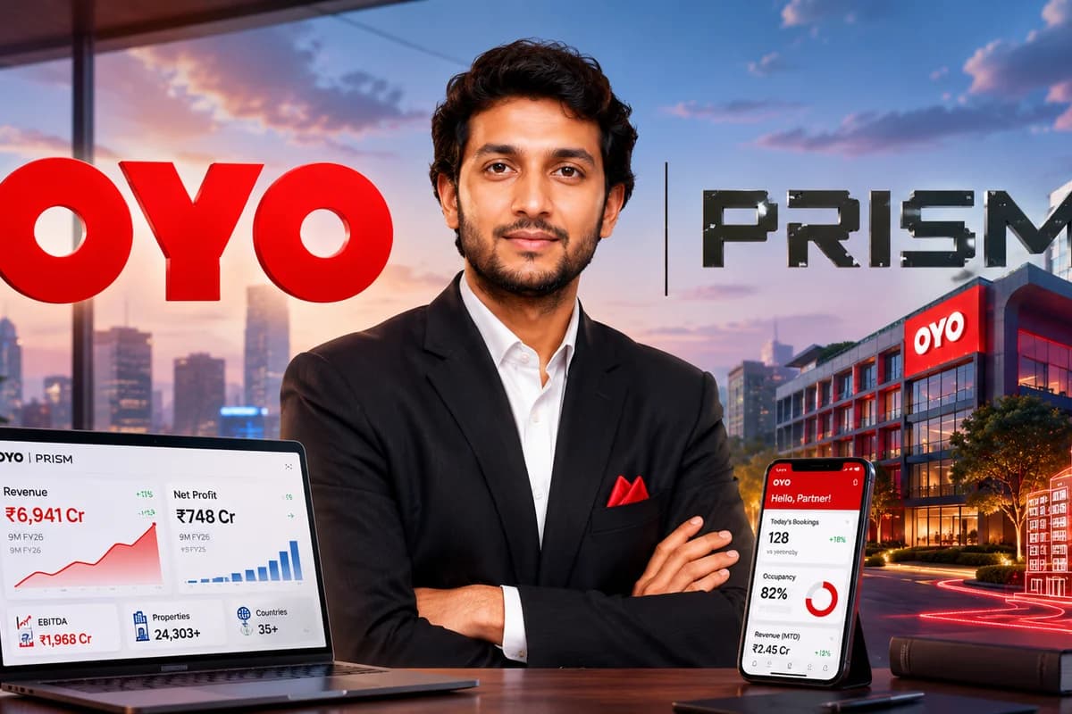 OYO Parent PRISM Reports ₹748 Crore Profit, ₹6,941 Crore Revenue Ahead of ₹6,650 Crore IPO